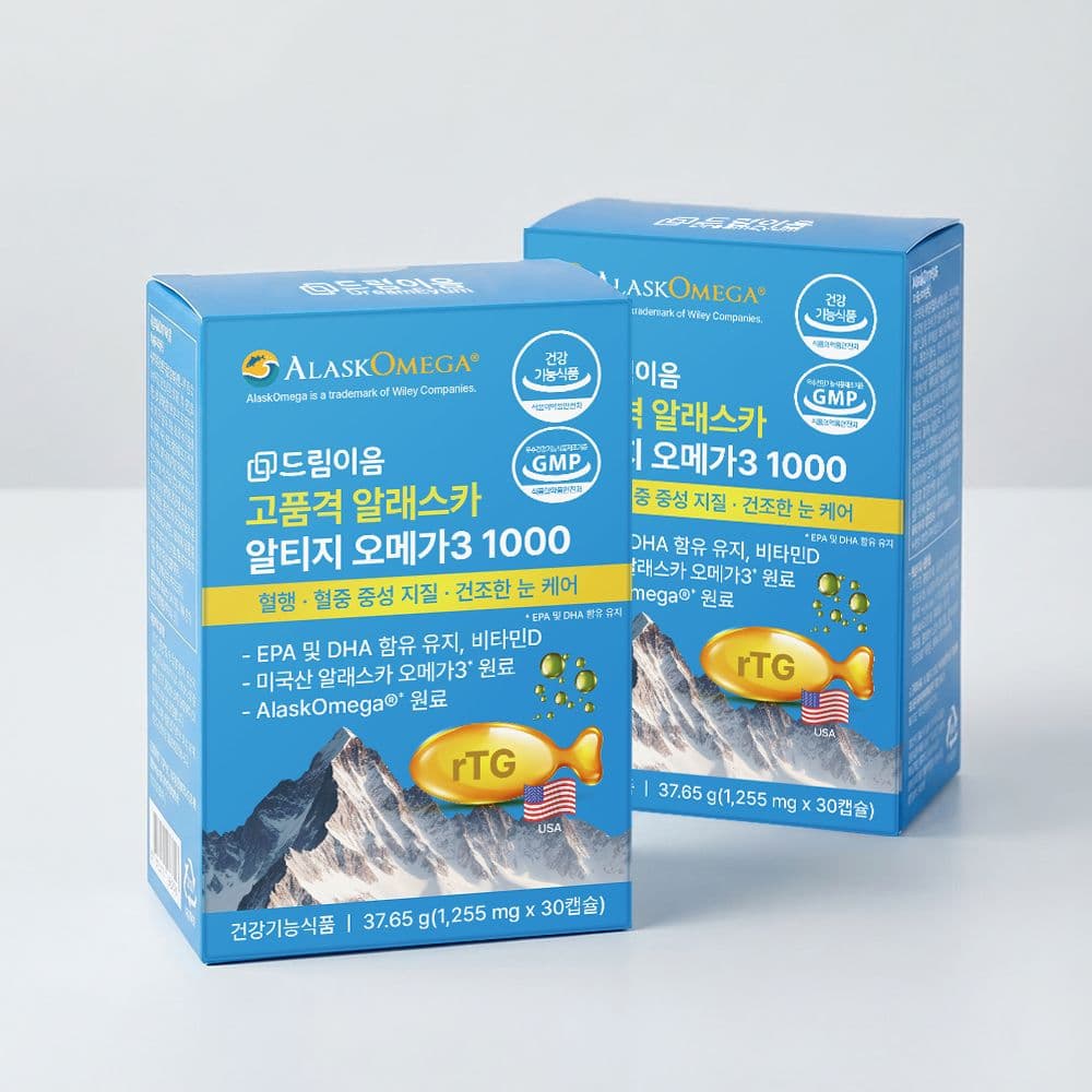 알래스카 알티지 오메가3 1000 30정 2개