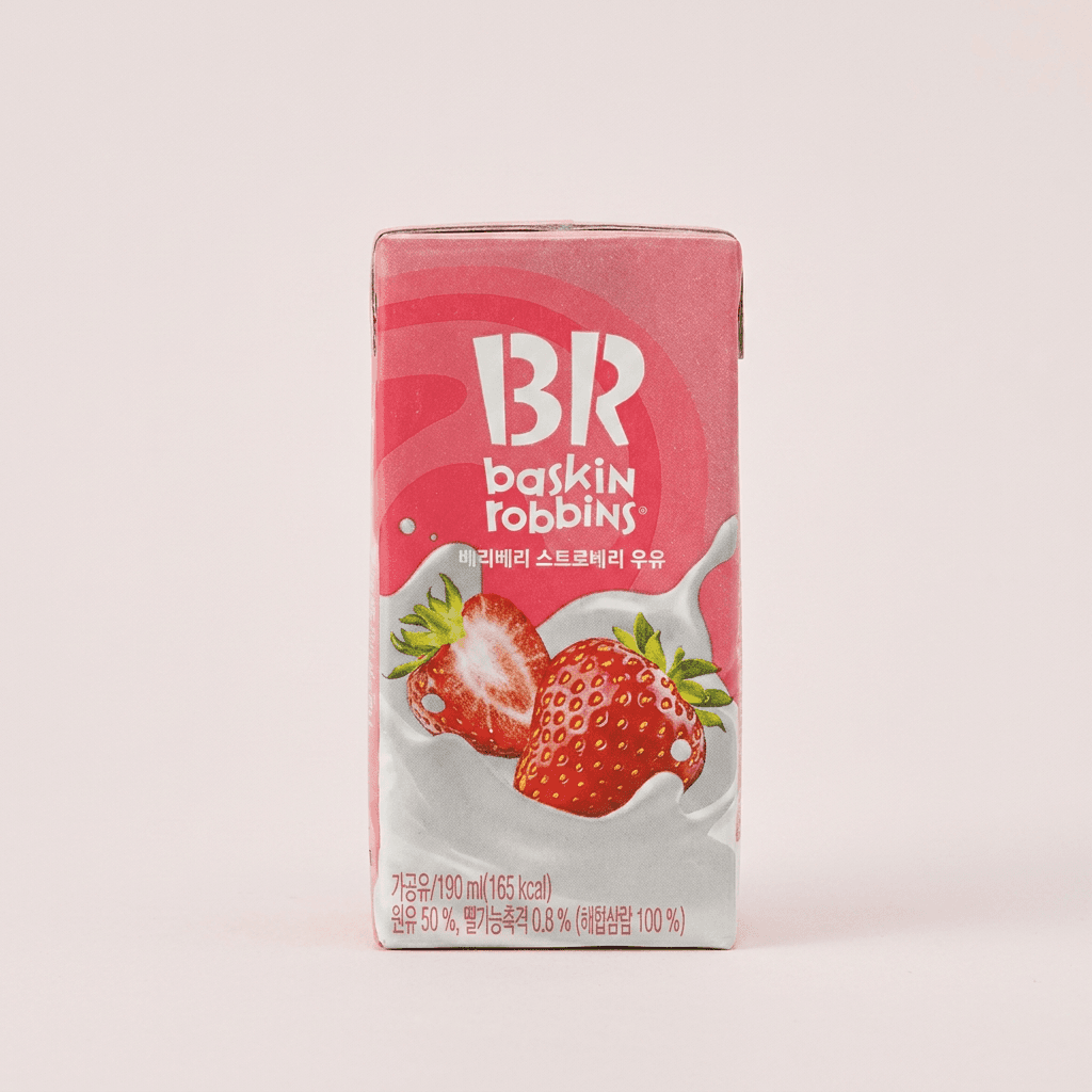 배스킨라빈스 베리베리 스트로베리 우유 190ml