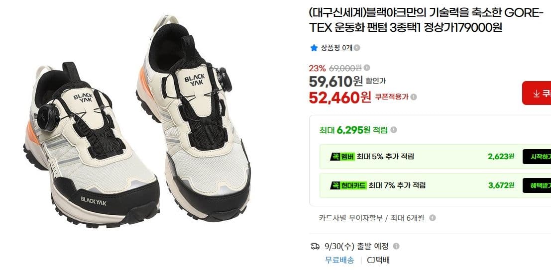 블랙야크 GORE-TEX 팬텀 운동화