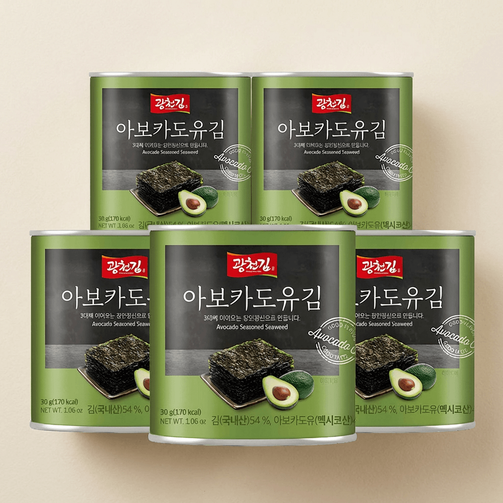 광천김 아보카도유김 30g 5캔