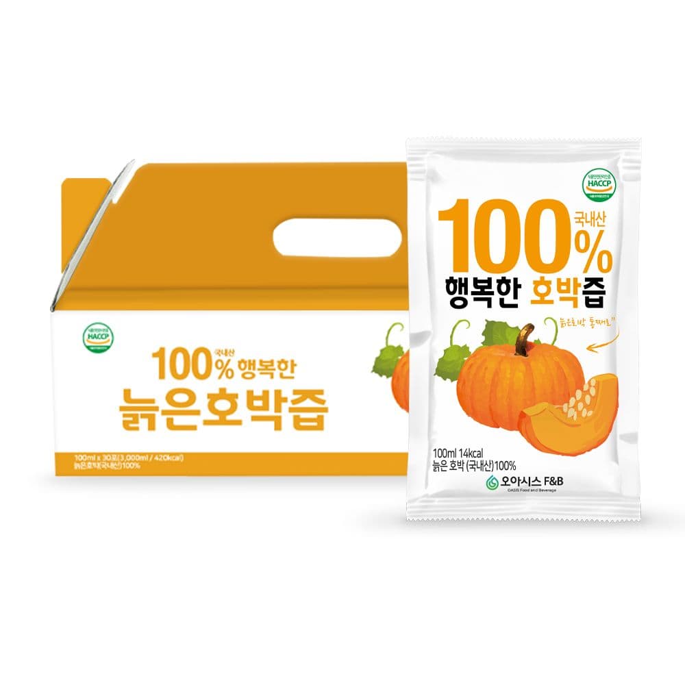오아시스 행복한 호박즙 100ml 30포
