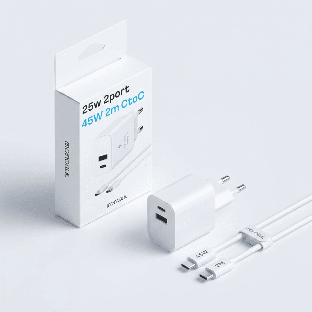 모노블 25W 2포트 충전기 세트