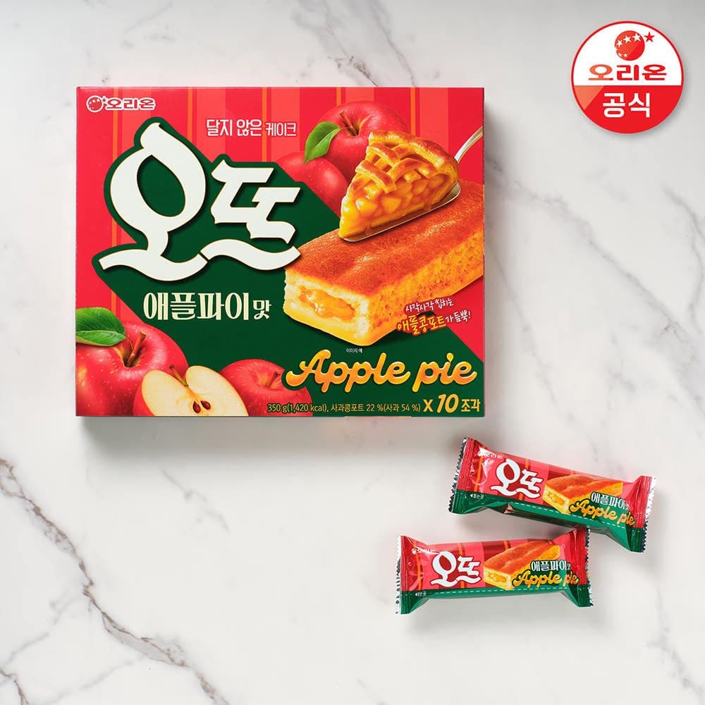 오리온 케익오뜨 애플파이맛 350g 3개