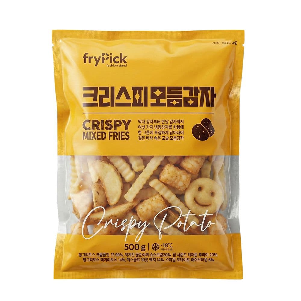 프라이픽 크리스피 모듬감자튀김 500g 2개