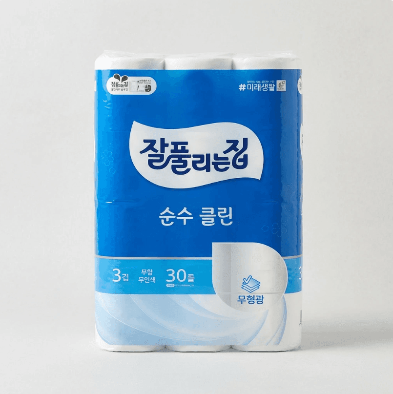Jjalpulineuneip Sumsu Clean 3-Ply 25m 30 Rolls x 2 Packs