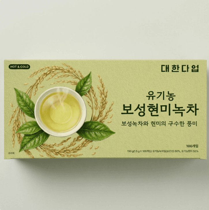 대한다업 유기농 보성현미녹차 티백 100개입