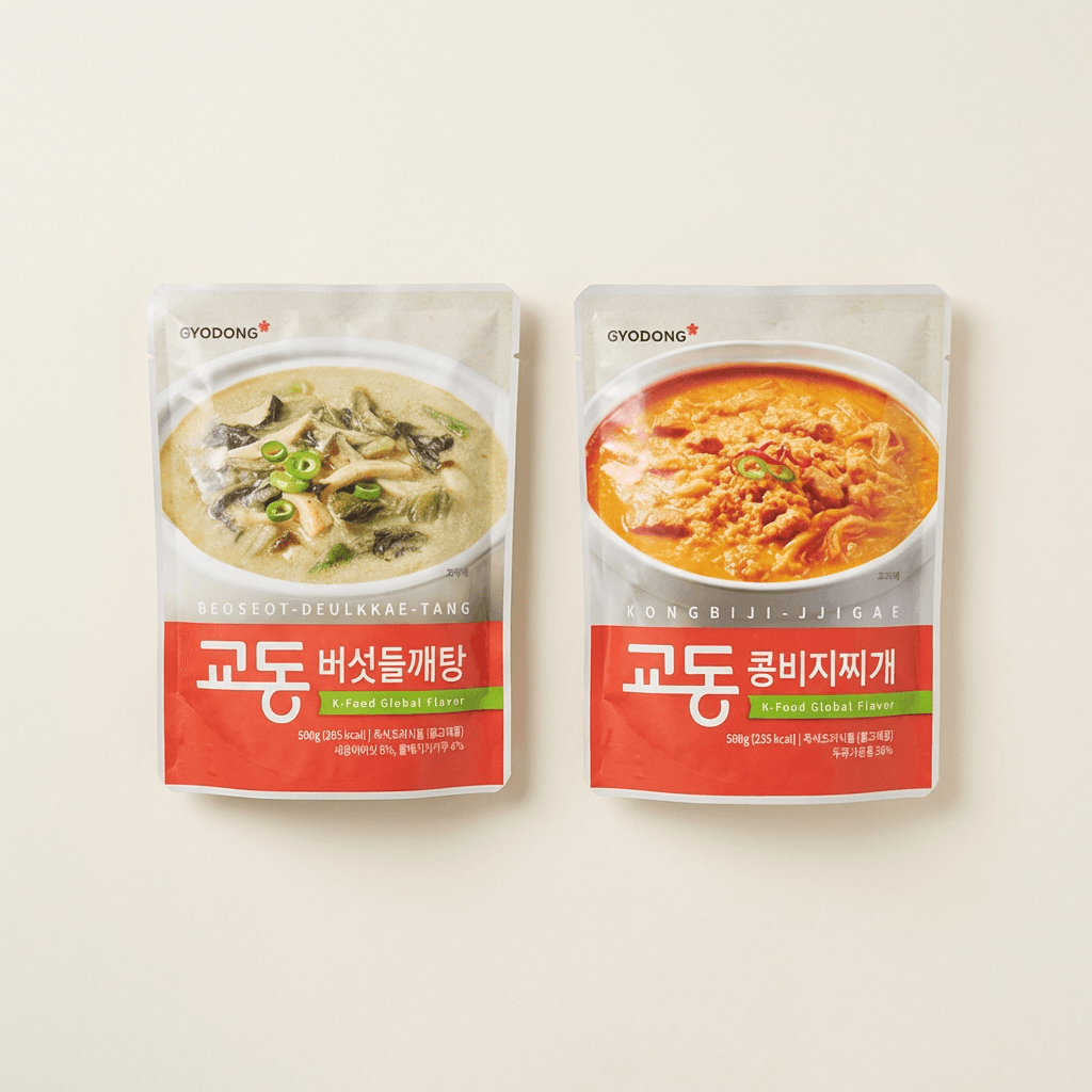 교동 버섯들깨탕·콩비지찌개 세트