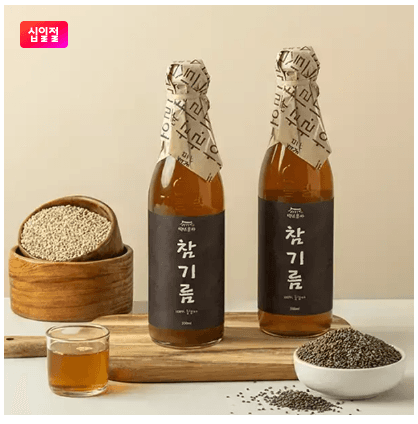 백년본가 방앗간 저온압착 참기름 350ml 1+1