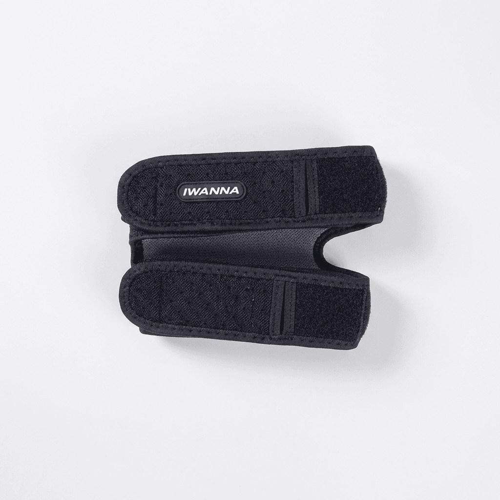 iWanna Double Patella Knee Brace Set, Black 2pcs