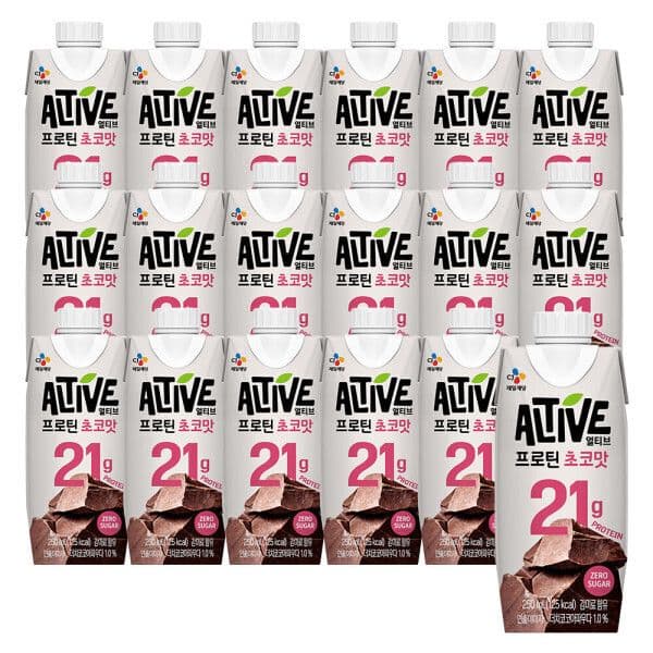 CJ 얼티브 프로틴 초코 250ml x18입