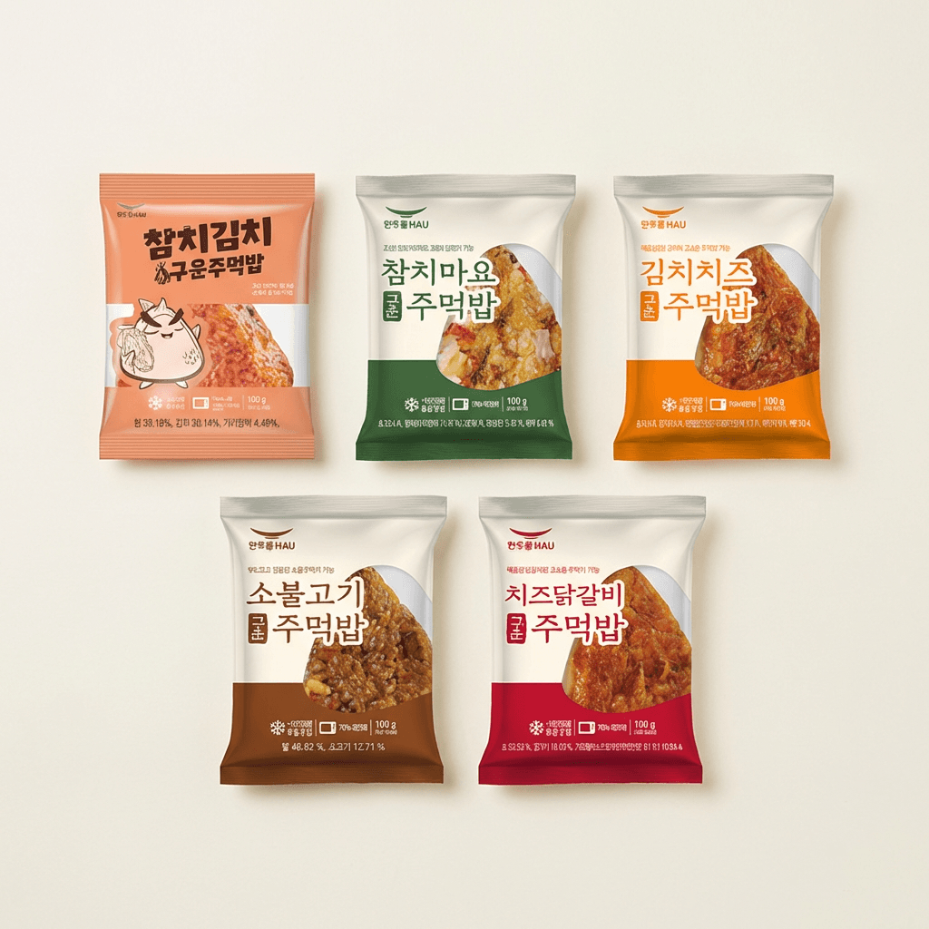 Hanwoomul Grilled Rice Ball 5-Flavor Mixed Set 15pcs