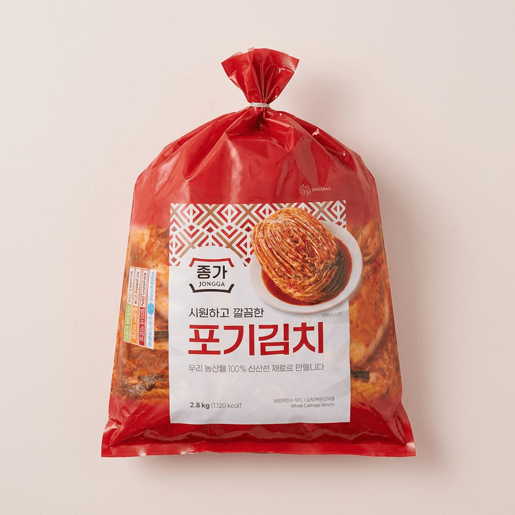 Jongga Refreshing Napa Cabbage Kimchi 2.8kg