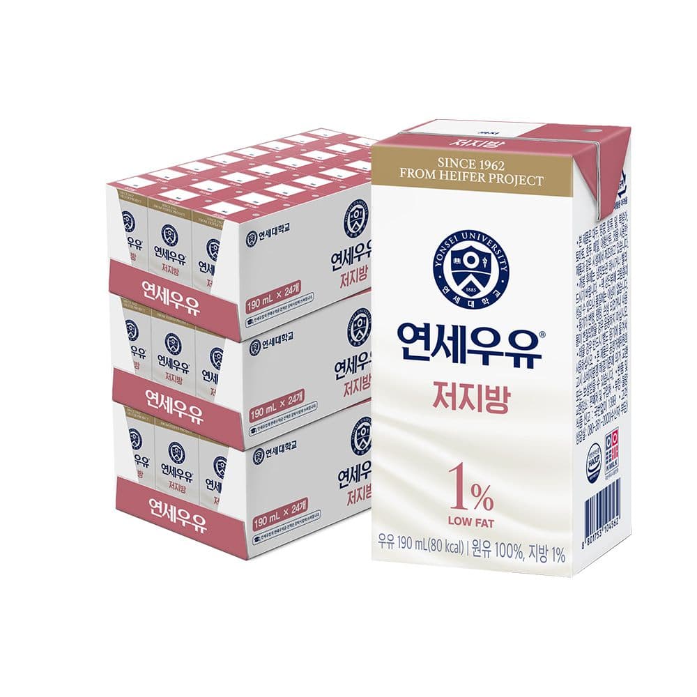 연세우유 저지방 우유 190ml 72개