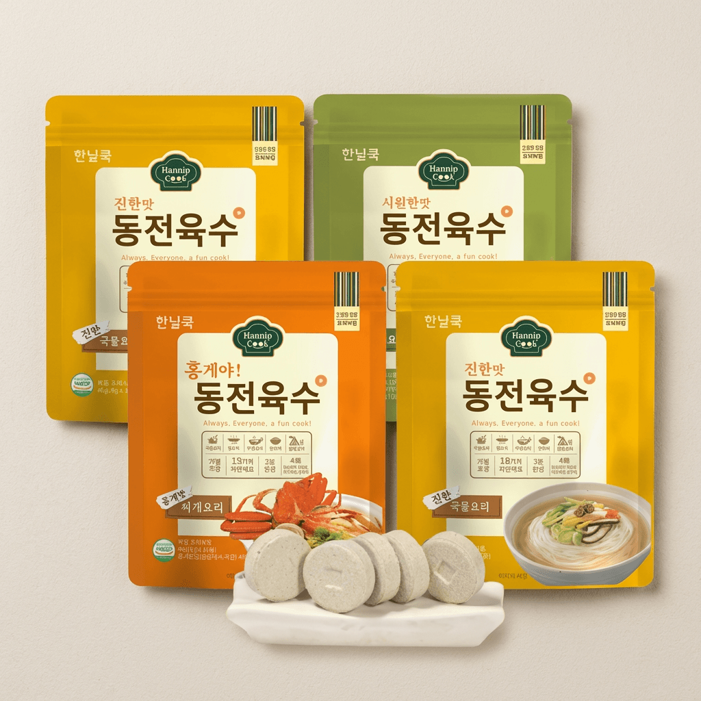 한닢쿡 동전육수 혼합 3종 4팩