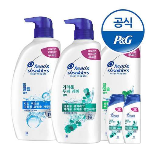 헤드앤숄더 샴푸 3개+미니 2개