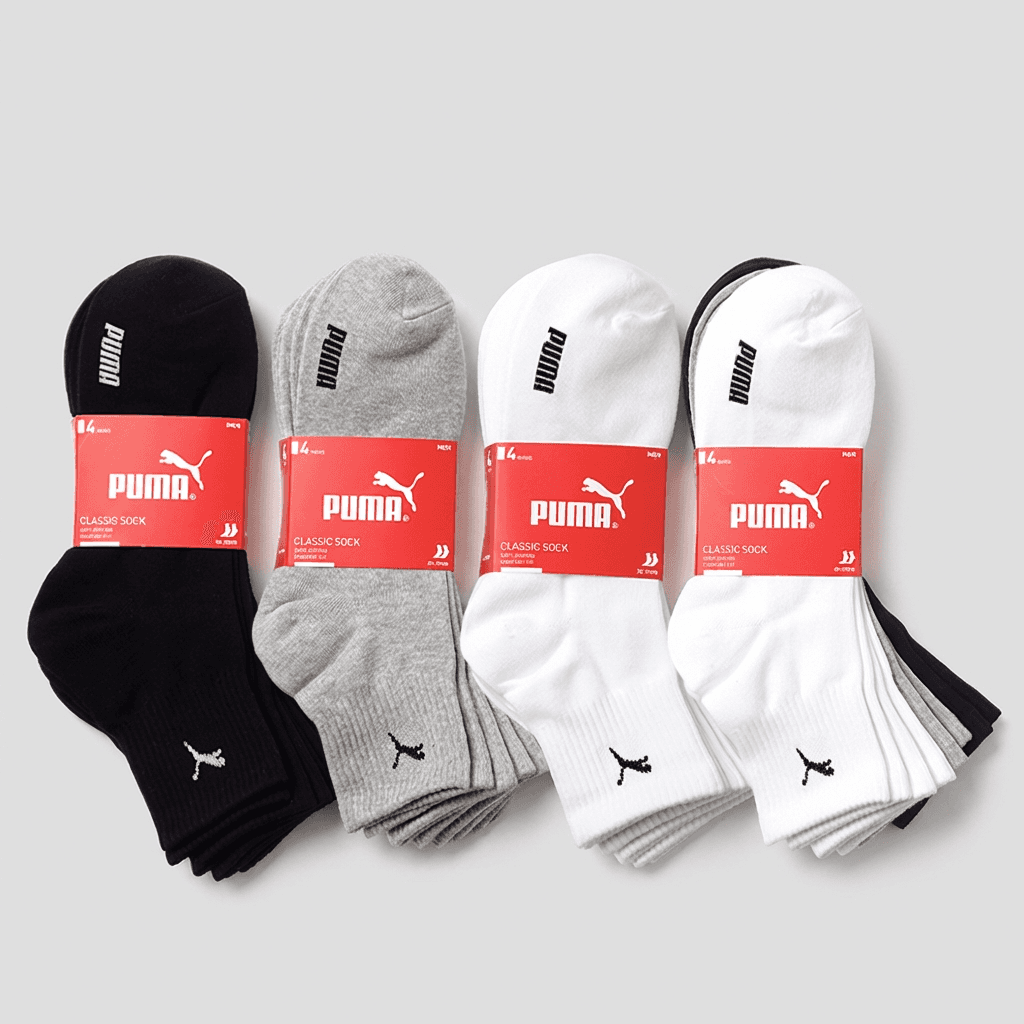 PUMA Creora Mid-Calf Socks, 8 Pairs, White