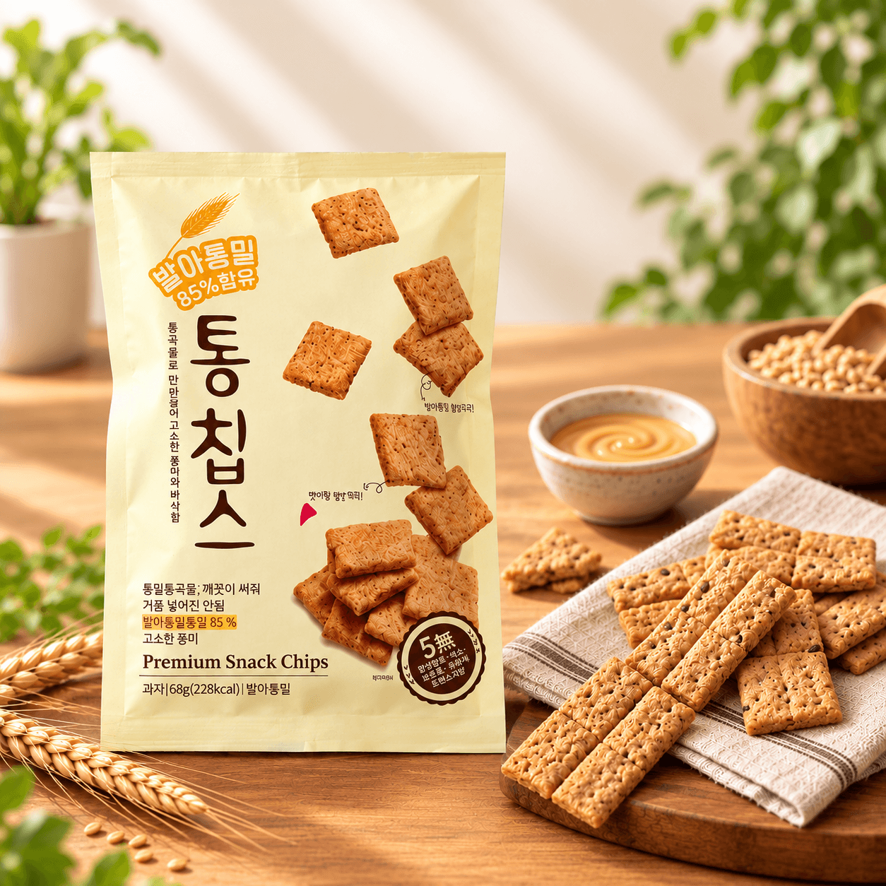 Sprouted Whole Wheat Tong Chips 60g x 10