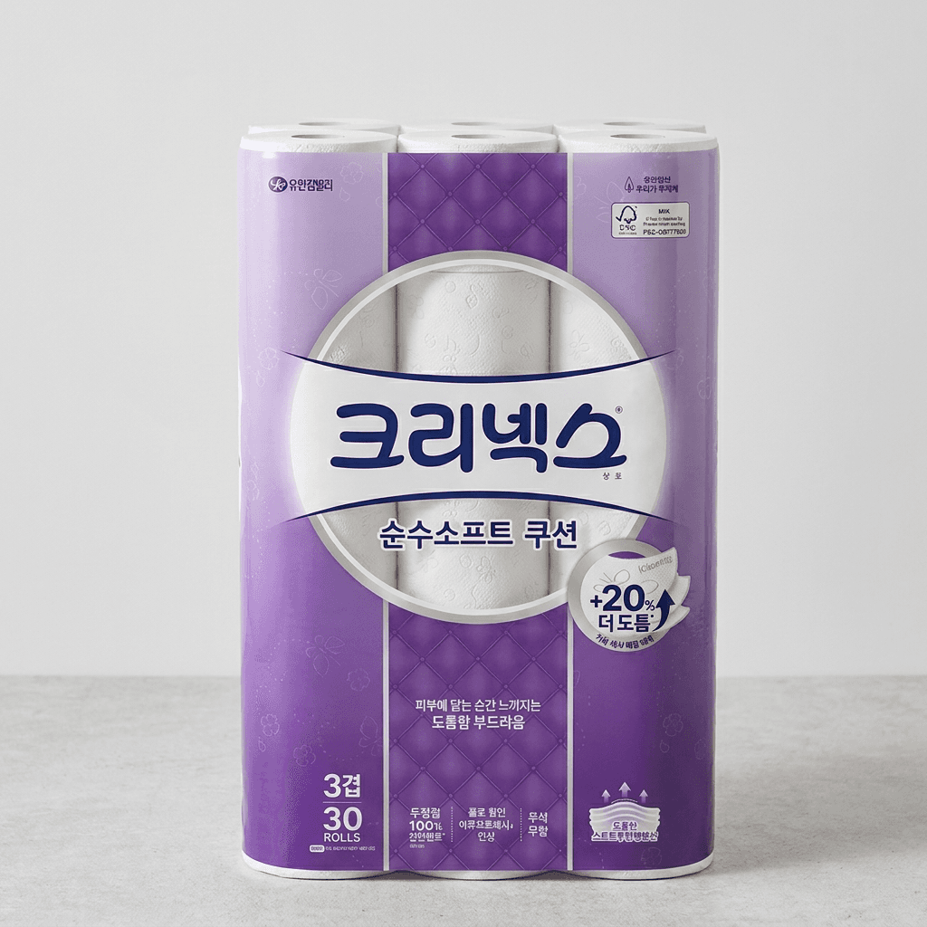 Kleenex Pure Soft Cushion Tissue 30 Rolls x 2