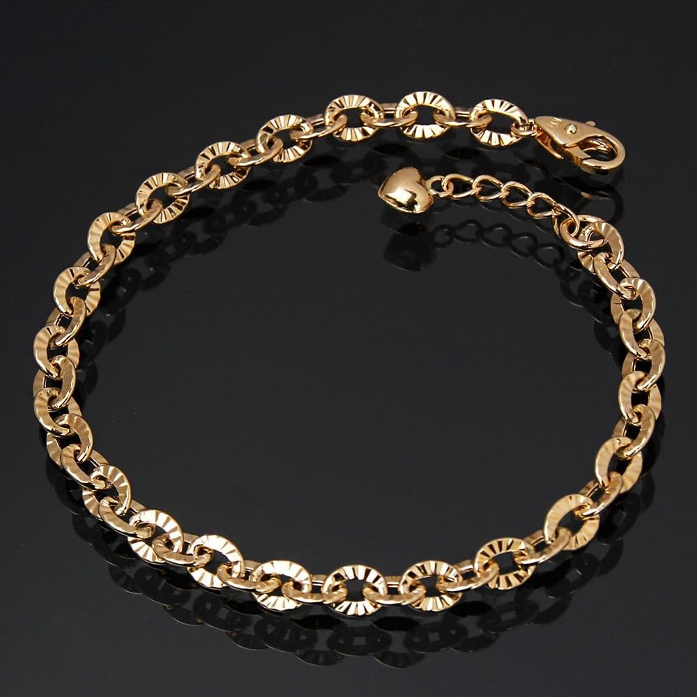 Juriette Aura Bold Layered Chain Bracelet, Yellow 18K 20cm