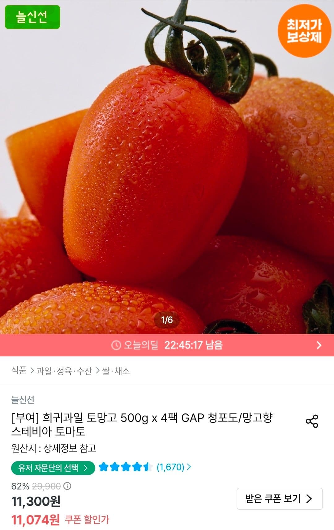스테비아 토망고 500g