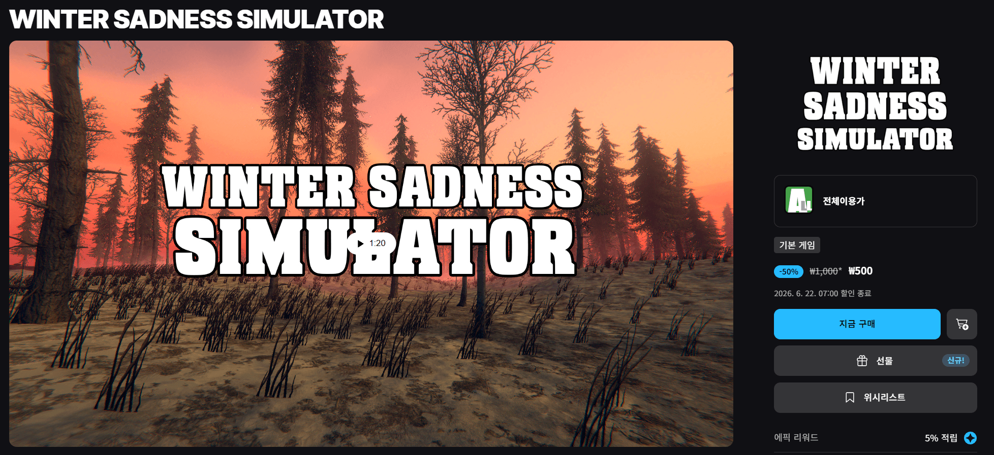 WINTER SADNESS SIMULATOR
