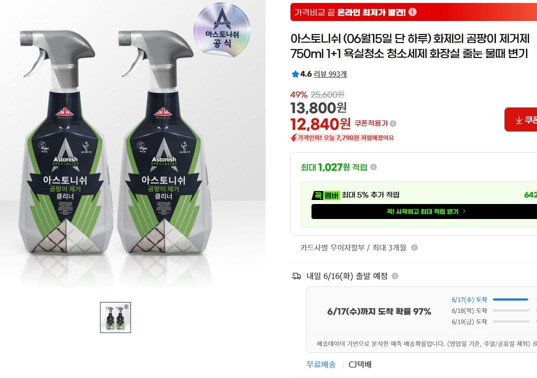 아스토니쉬 곰팡이 제거제