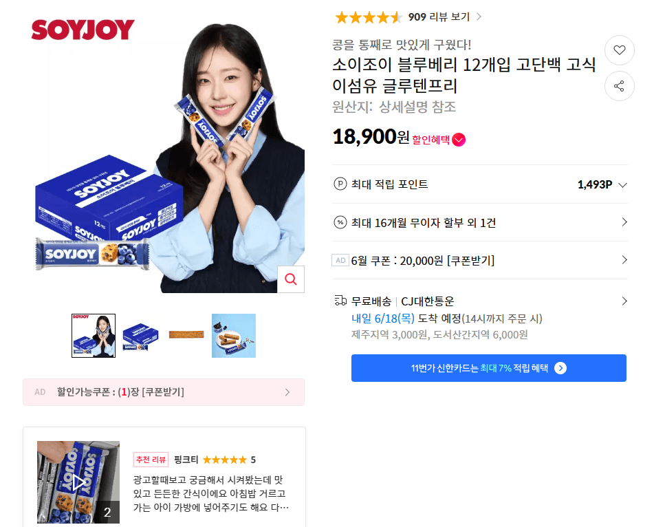 소이조이 블루베리 12개입