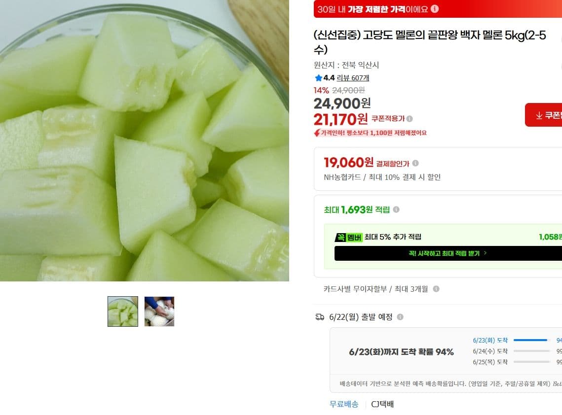 백자 멜론 5kg