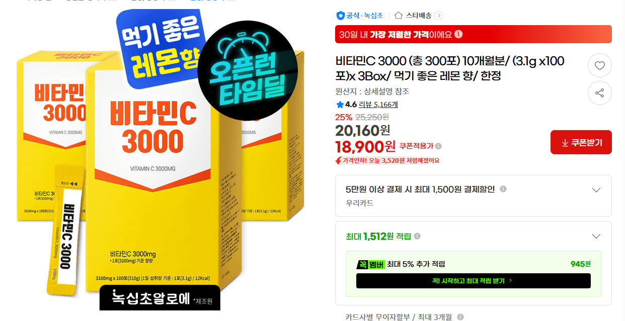 비타민C 3000 300포