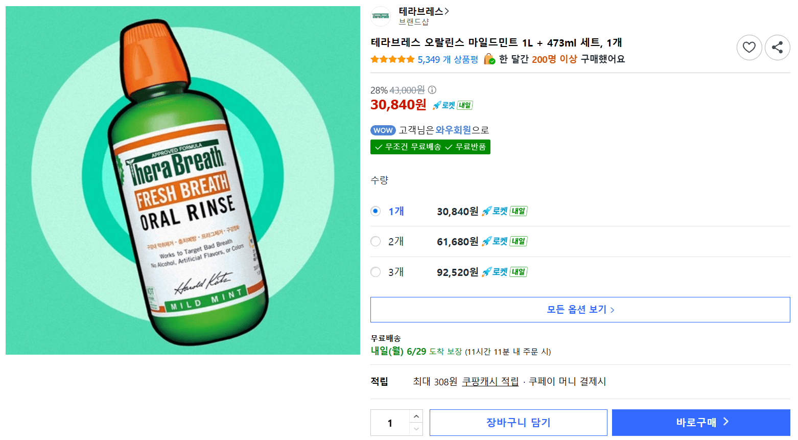 테라브레스 오랄린스 마일드민트