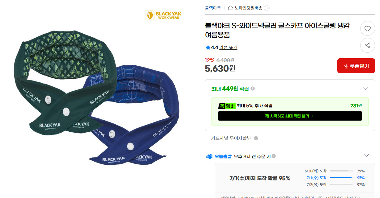 블랙야크 쿨스카프
