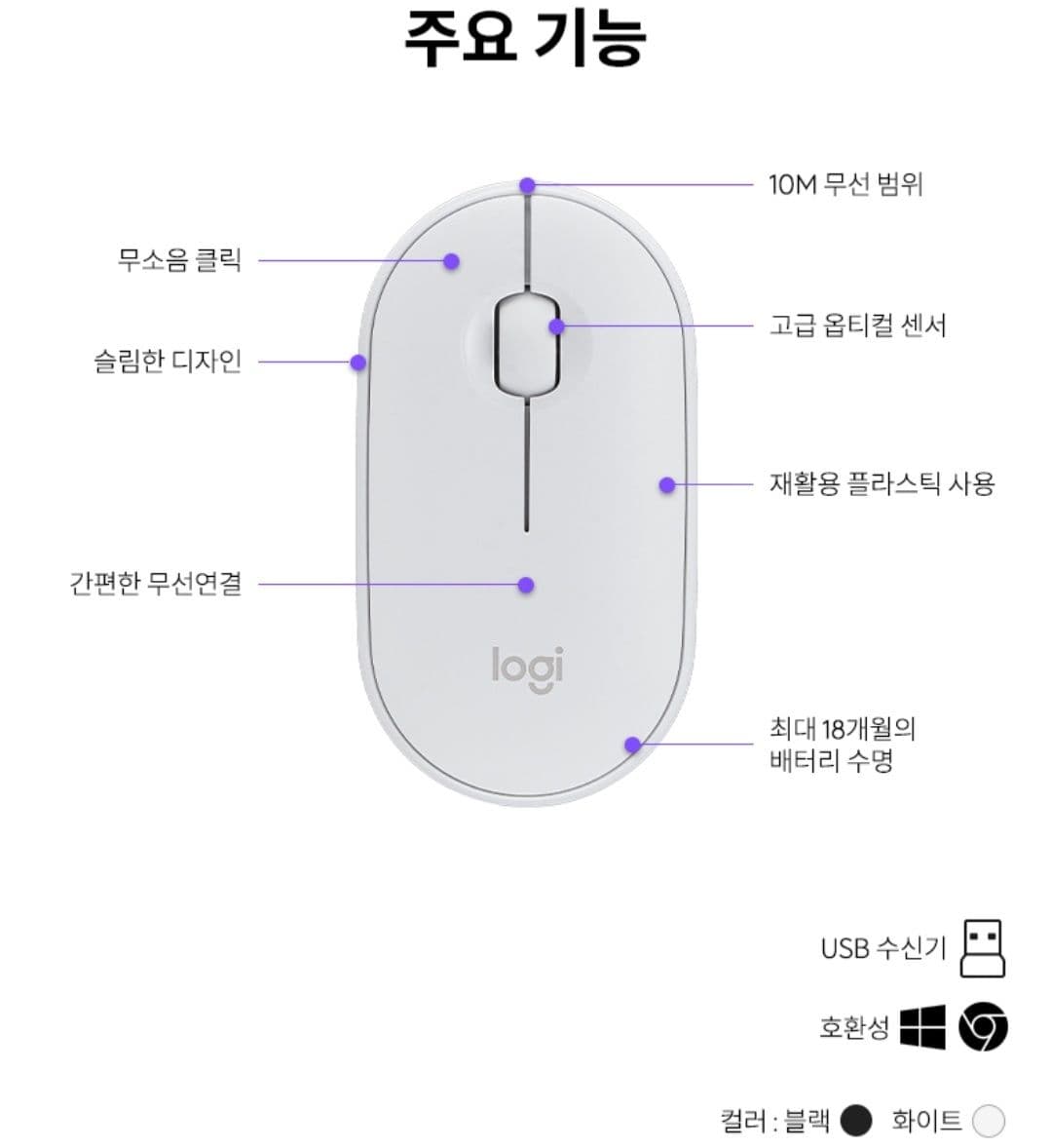 로지텍 M340 무소음 무선마우스