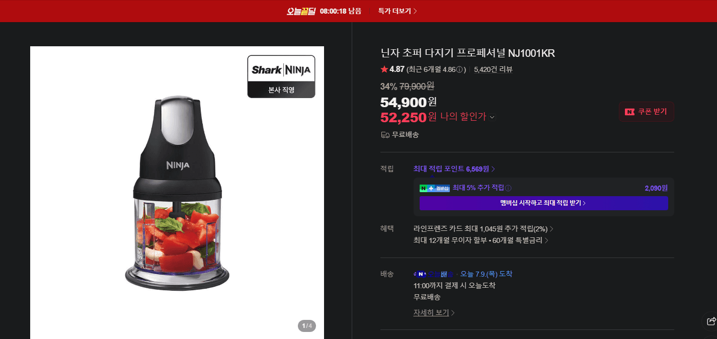 Ninja 초퍼 다지기 프로페셔널