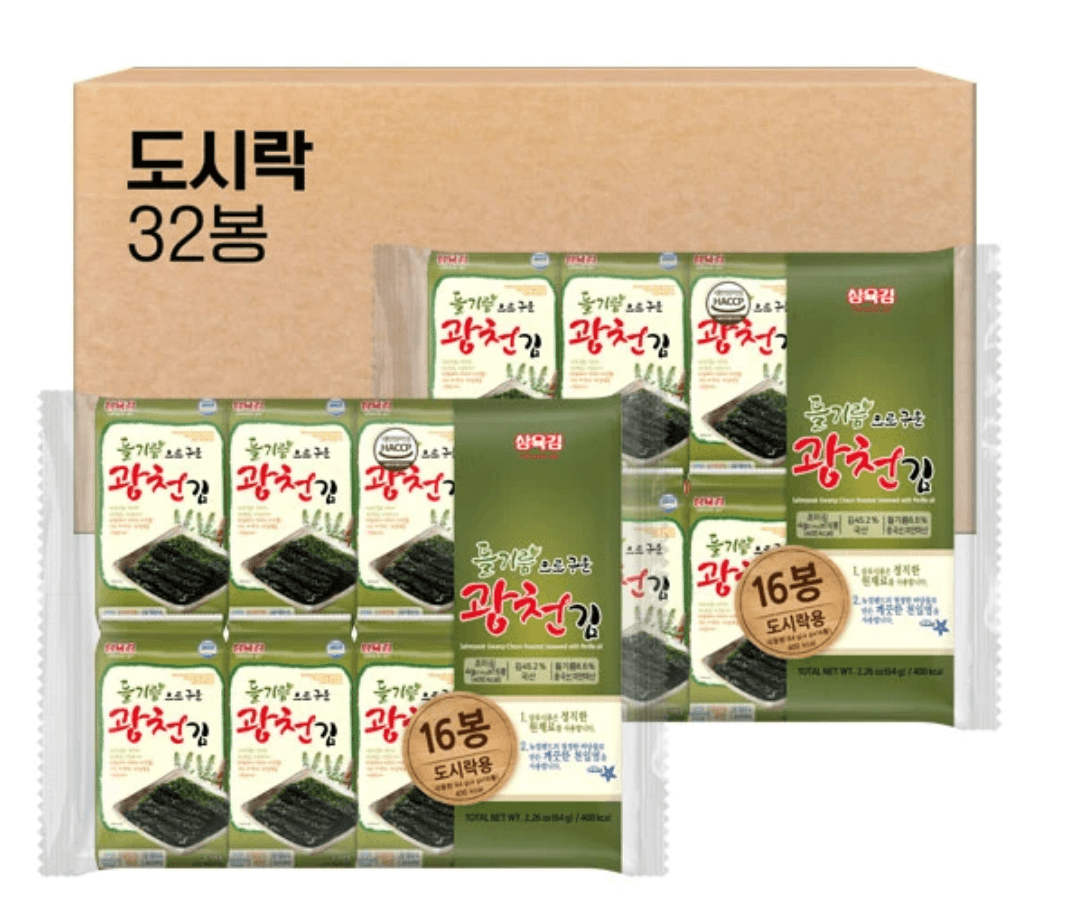 삼육 광천김 도시락김 32봉