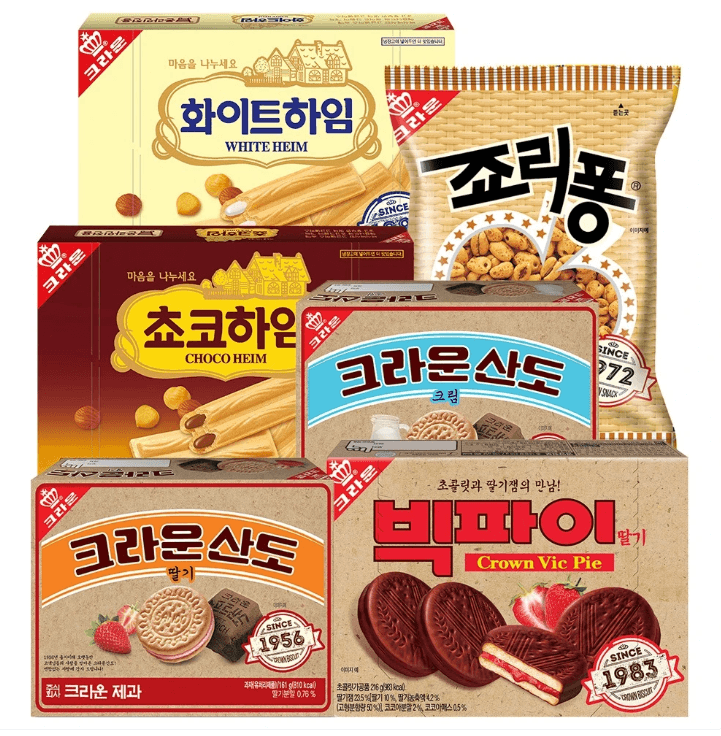 크라운제과 레트로 과자 세트