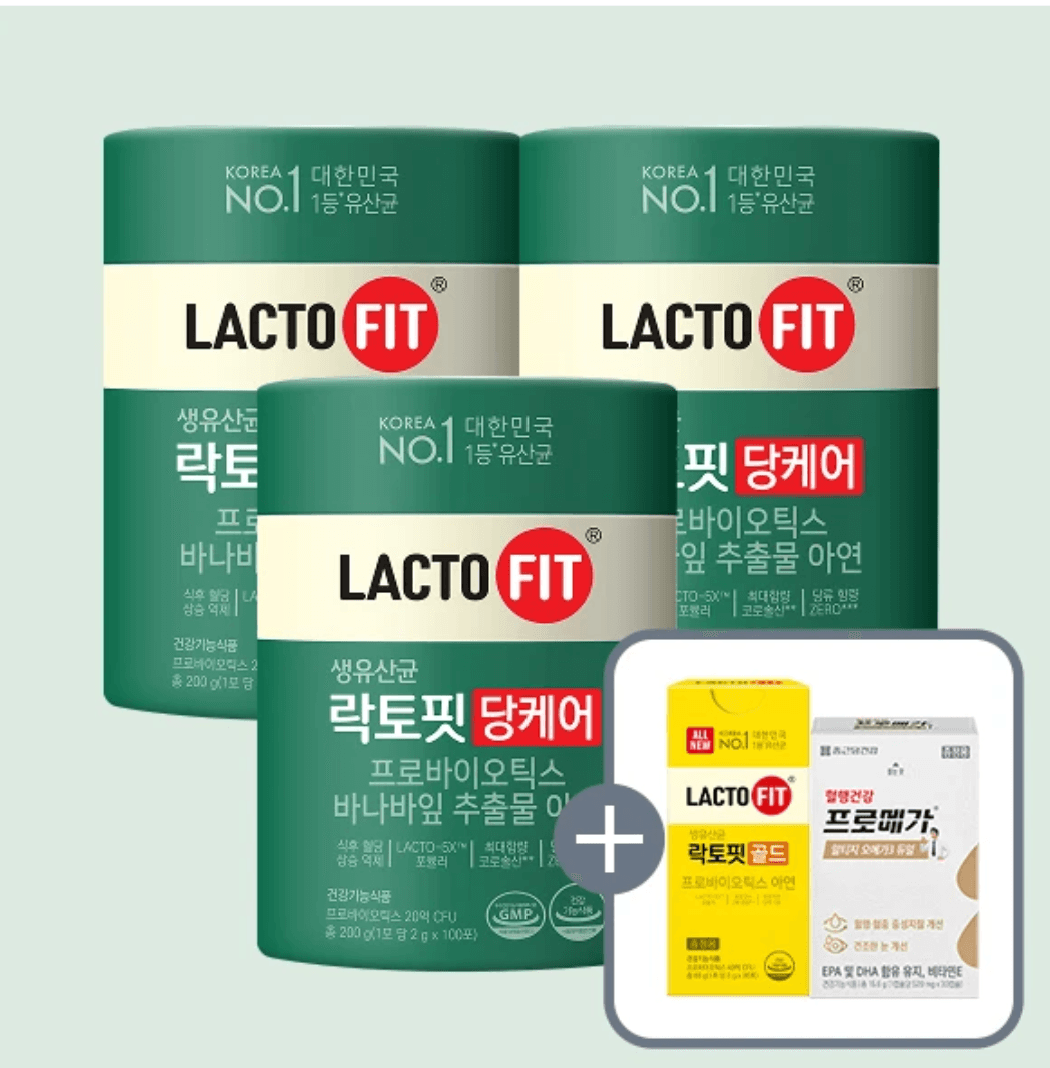 락토핏 당케어 100포 3개