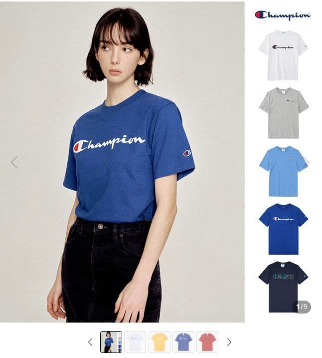 Champion 그래픽 반팔티