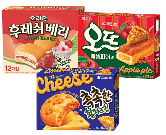 황치즈칩+애플파이+베리 3박스