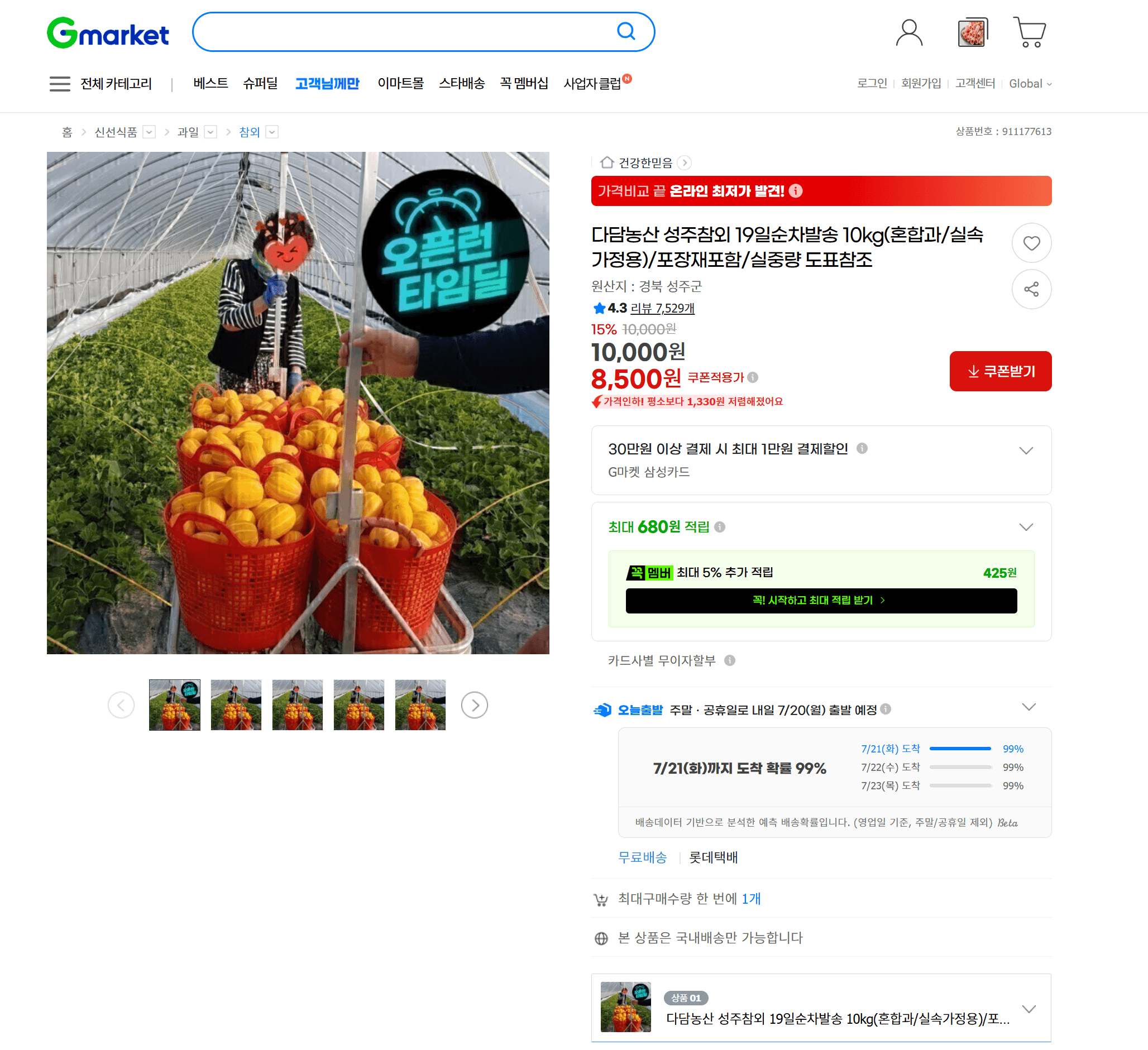 성주참외 10kg