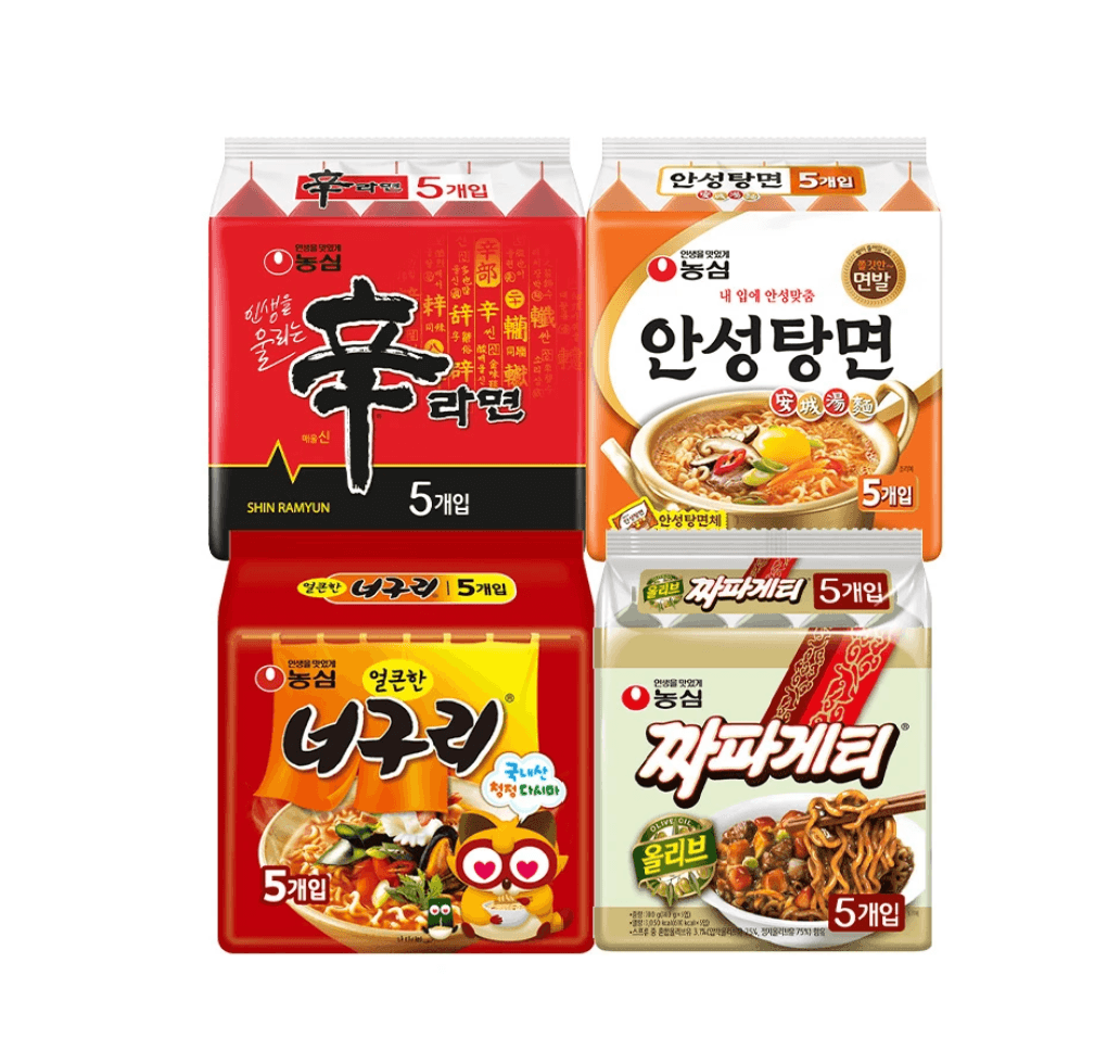 농심 면류 4종 20개