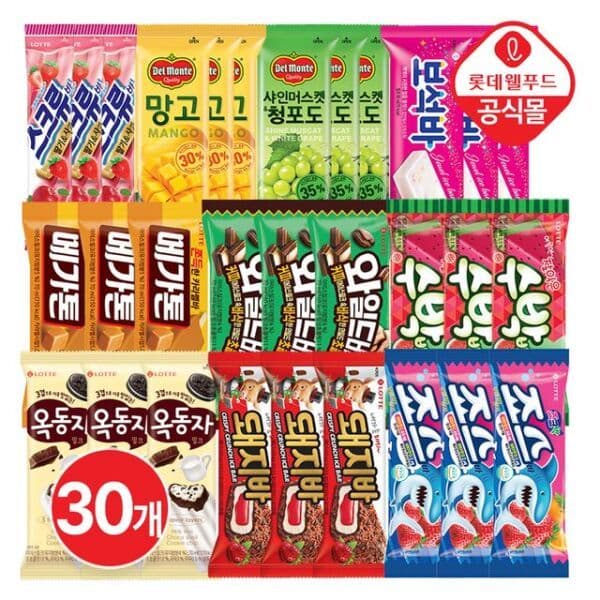 롯데 아이스 과일 30개