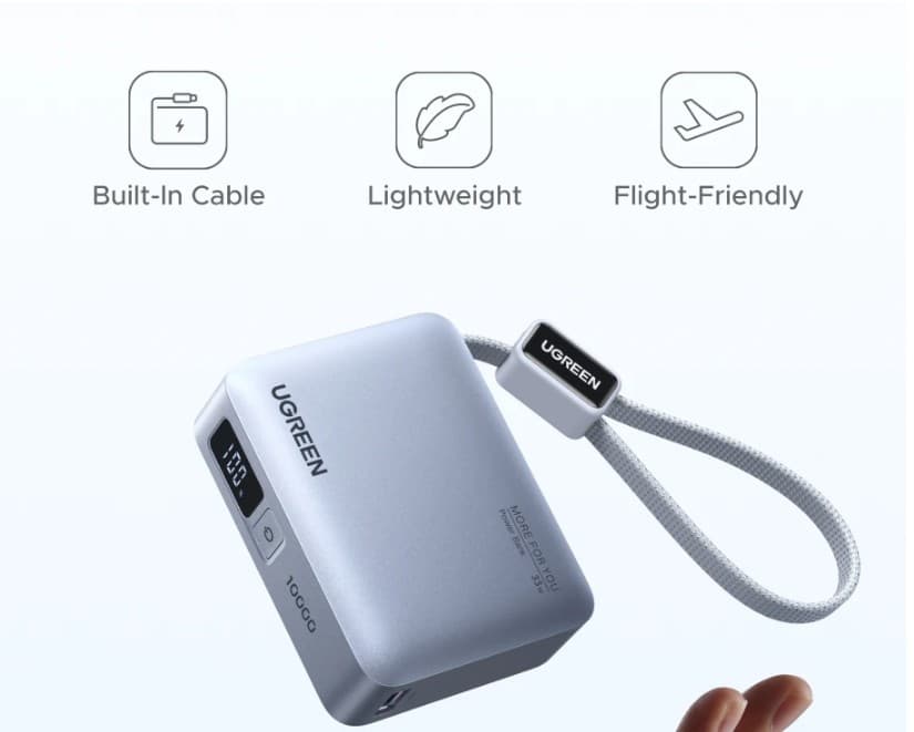 UGREEN 미니 33W 10000mAh 보조배터리