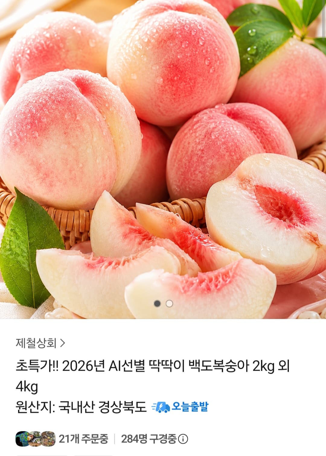 백도 복숭아 2kg