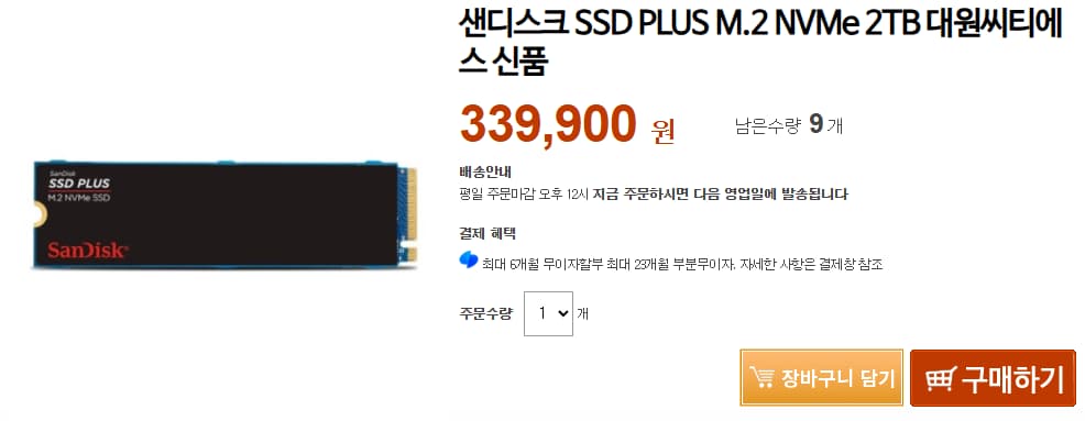 SanDisk SSD PLUS M.2 NVMe 2TB