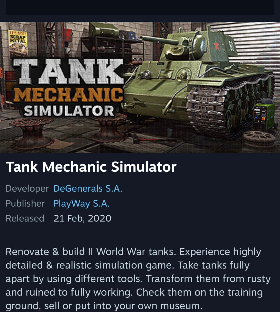 Tank Mechanic Simulator