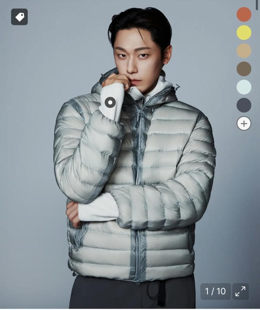 무탠다드 시어 후디드 라이트 다운