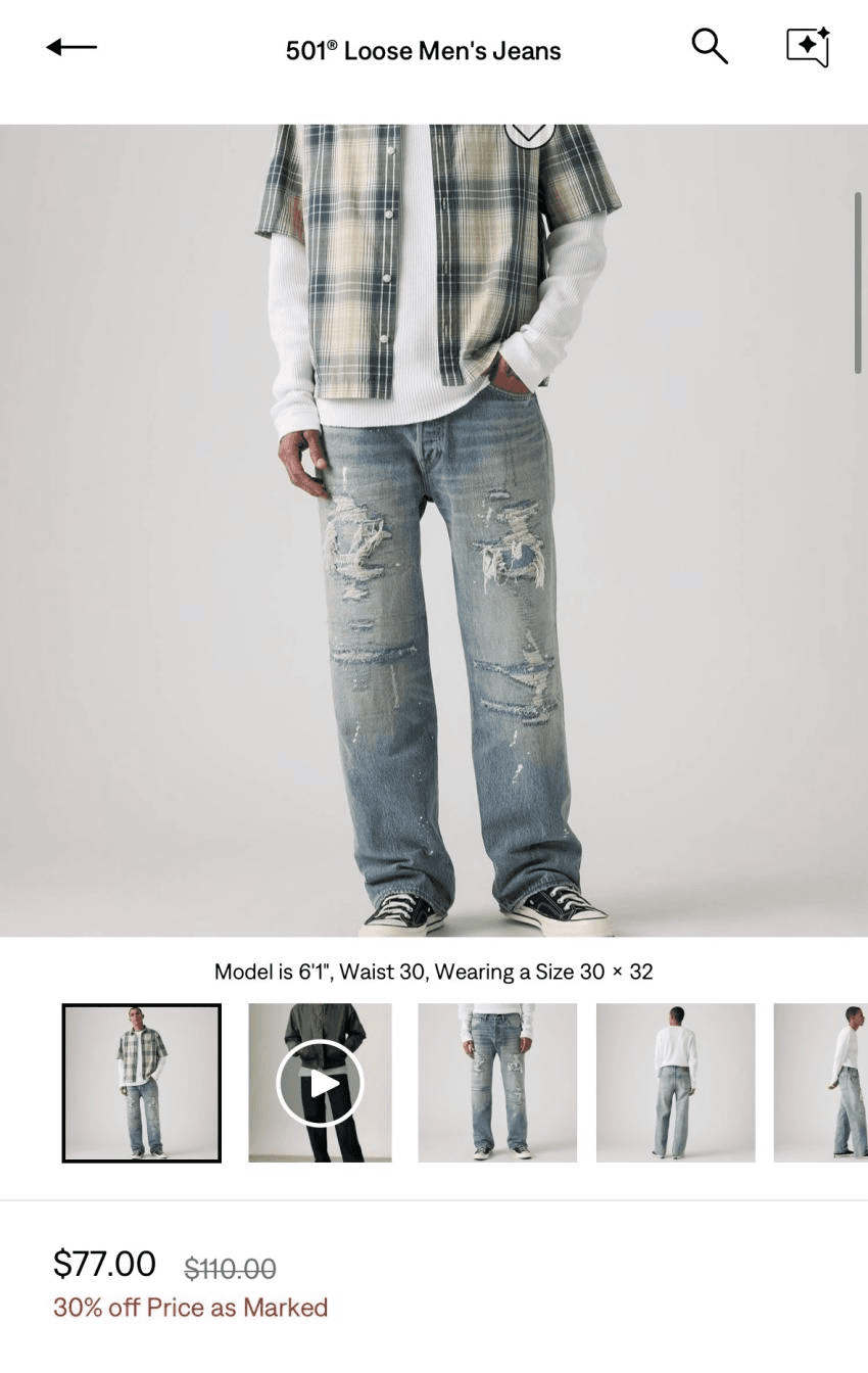 Levi's 501 루즈 진