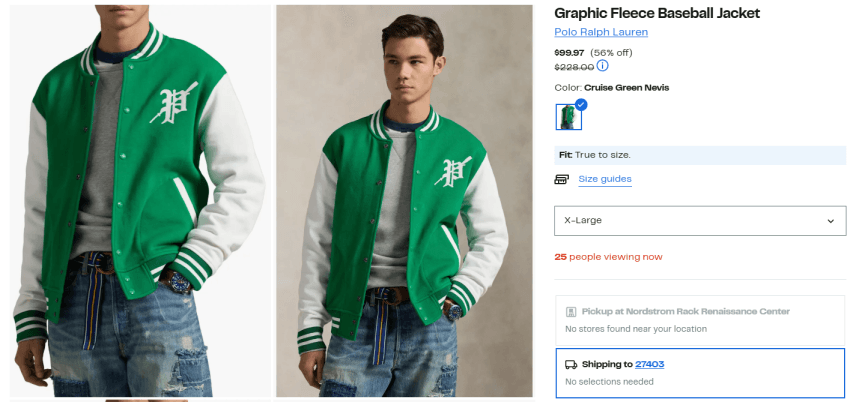 Ralph Lauren Baseball Jacket (XL)