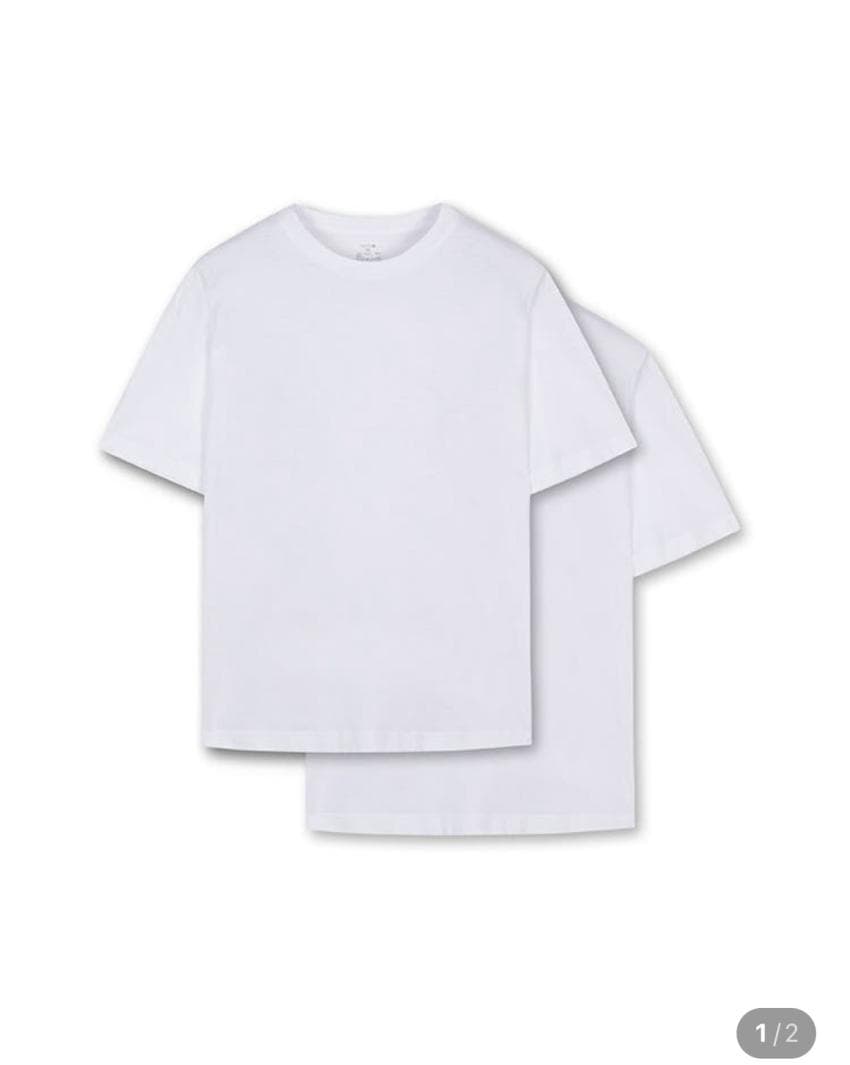 탑텐 레이어드 반팔티 2장 7500원