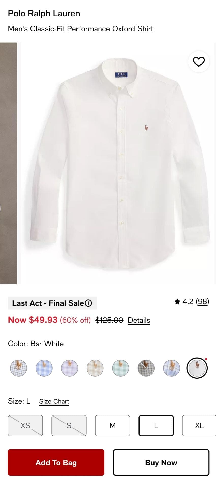 Ralph Lauren Polo 클래식핏 옥스포드